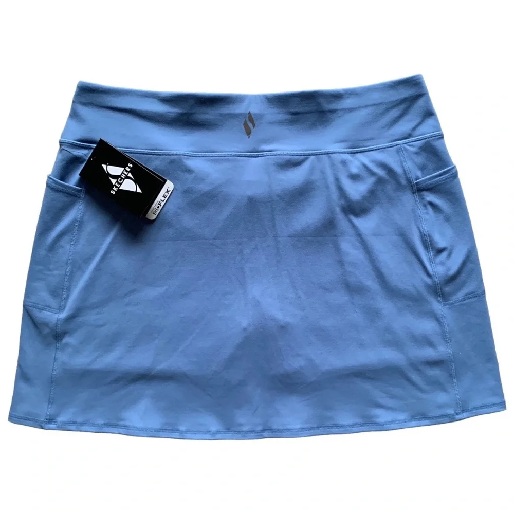 Skechers GoWalk GoFlex Blue High Waisted Plus Size Athletic Sports Skort Skirt